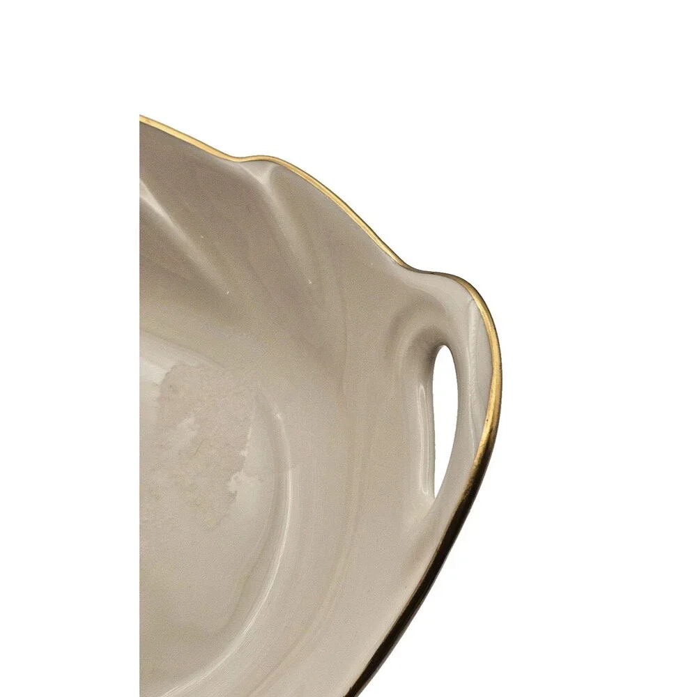 Lenox US House of Representatives Pickard China, Leaf Shape Candy Dish Gold Trim